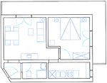 Grundriss Wohnung 40 m2