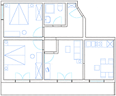 Grundriss Wohnung 65 m2