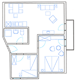 Grundriss Wohnung 70 m2